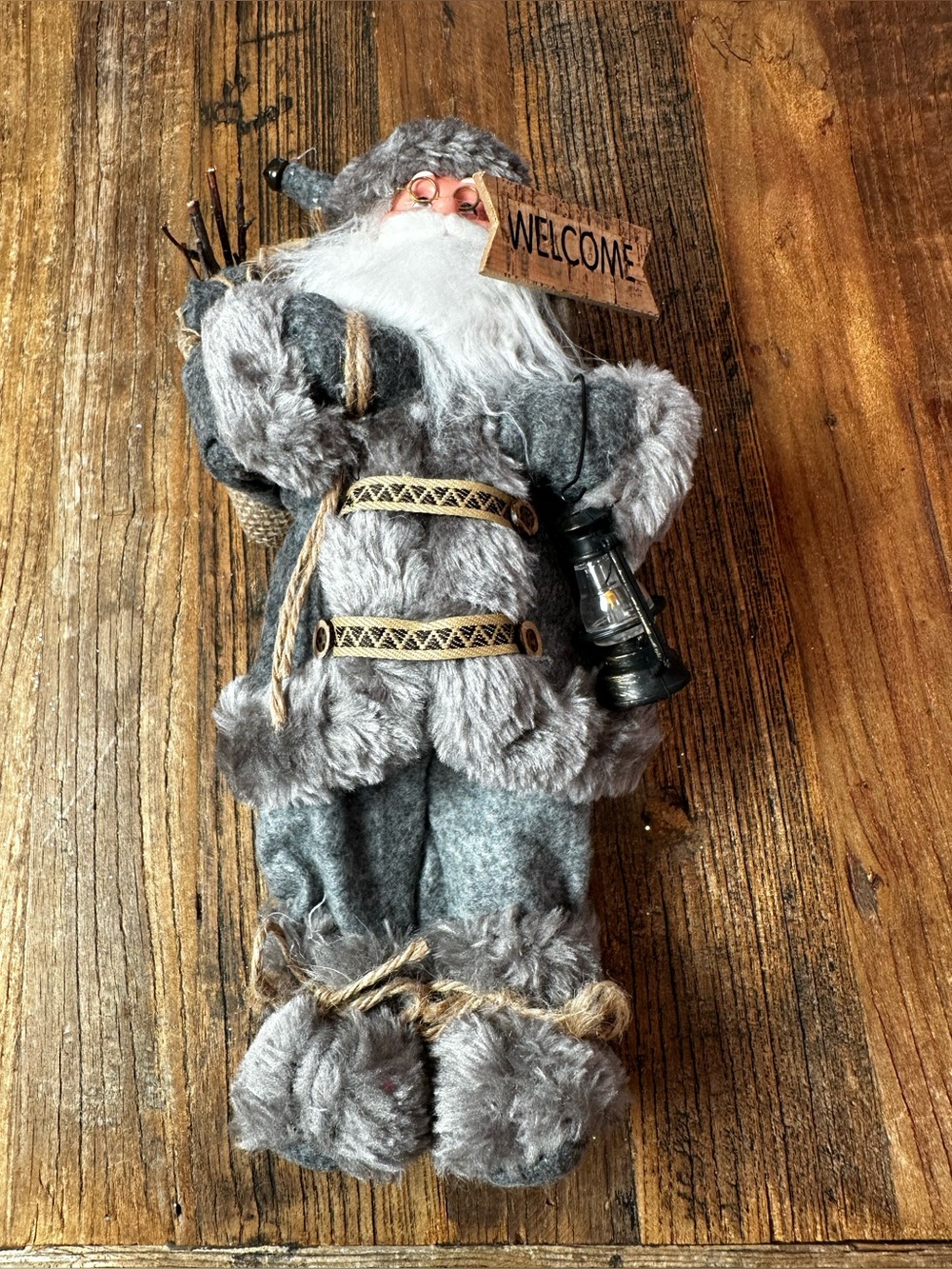 Gray Faux Fur Holiday KCostume Coat & Hat Set - Brand Unknown